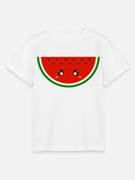 Kawaii Wassermelone - Stanley/Stella Kinder T-Shirt MINI CREATOR - Weiß