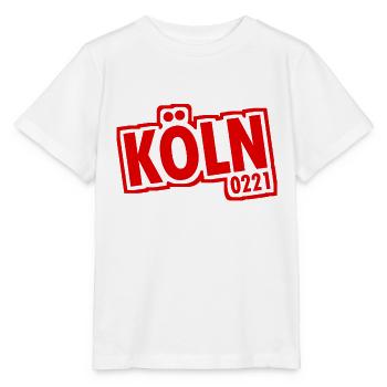 Cologne - 0221 - Ville de la cathédrale - Rhin - Cathédrale de Cologne - T-shirt bio MINI CREATOR Stanley/Stella Enfant - blanc - Devant - Maike (125cm)