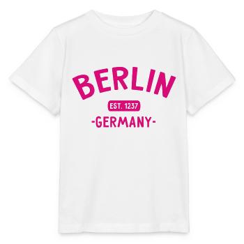 Berlin - Fondée en 1237 - Allemagne - Ours de Berlin - T-shirt bio MINI CREATOR Stanley/Stella Enfant - blanc - Devant - Maike (125cm)