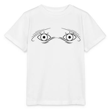 Gesicht mit Augen - Stanley/Stella Kinder T-Shirt MINI CREATOR  - Weiß - Vorne - Maike (125cm)
