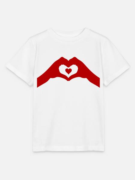 hände herz - Stanley/Stella Kinder T-Shirt MINI CREATOR  - Weiß
