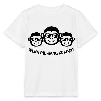 Monkey Gang - Stanley/Stella MINI CREATOR Kids’ T-Shirt - white - Front - Maike (125cm)