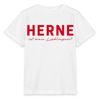 Herne T-Shirt – Zeige deine Liebe zur Ruhrgebietss - Stanley/Stella Kinder T-Shirt MINI CREATOR  - Weiß - Vorne - Maike (125cm)