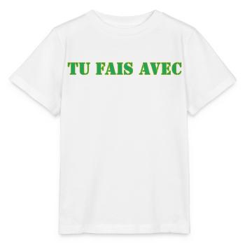 TU FAIS AVEC - T-shirt bio MINI CREATOR Stanley/Stella Enfant - blanc - Devant - Maike (125cm)