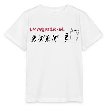 Der Weg ist das Ziel - Marathon - Stanley/Stella Kinder T-Shirt MINI CREATOR  - Weiß - Vorne - Maike (125cm)