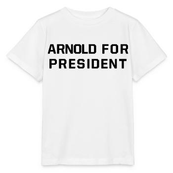 ARNOLD FOR PRESIDENT - Stanley/Stella Kinder T-Shirt MINI CREATOR  - Weiß - Vorne - Maike (125cm)