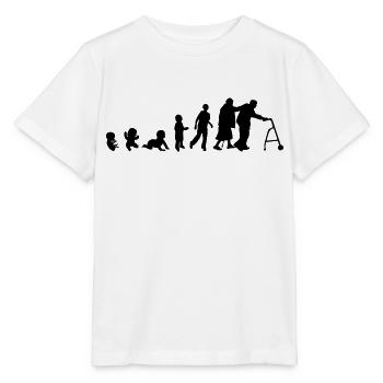 Evolution Mensch Mensch Alter - Stanley/Stella Kinder T-Shirt MINI CREATOR  - Weiß - Vorne - Maike (125cm)