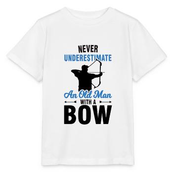 Arrow and Bow Archery Grandpa Gift - Stanley/Stella MINI CREATOR Kids’ T-Shirt - white - Front - Maike (125cm)