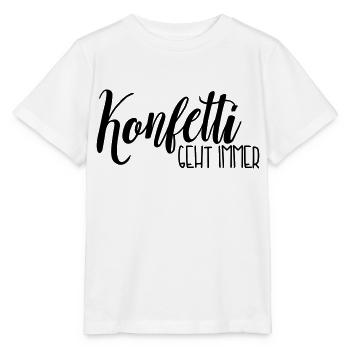 Les confettis vont toujours - T-shirt bio MINI CREATOR Stanley/Stella Enfant - blanc - Devant - Maike (125cm)