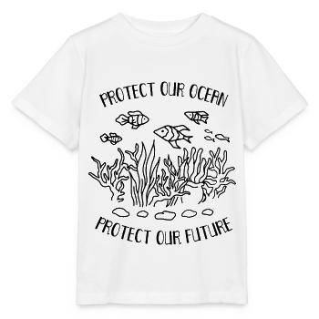 Schützt Unseren Ozean Meer Plastik Verschmutzung - Stanley/Stella Kinder T-Shirt MINI CREATOR  - Weiß - Vorne - Maike (125cm)