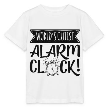 World's Cutest Alarm Clock - Stanley/Stella MINI CREATOR Kids’ T-Shirt - white - Front - Maike (125cm)