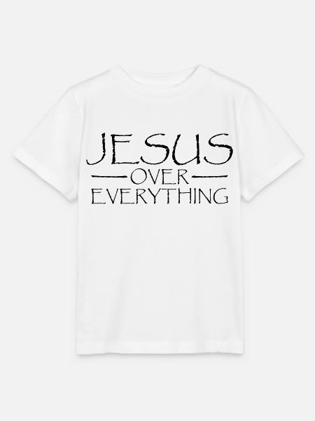Jesus Over Everything - Stanley/Stella Kinder T-Shirt MINI CREATOR - Weiß