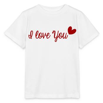 I LOVE YOU. VALENTINE'S DAY. BACHELORETTE PARTY. I LOVE YOU. - Stanley/Stella MINI CREATOR Kids’ T-Shirt - white - Front - Maike (125cm)