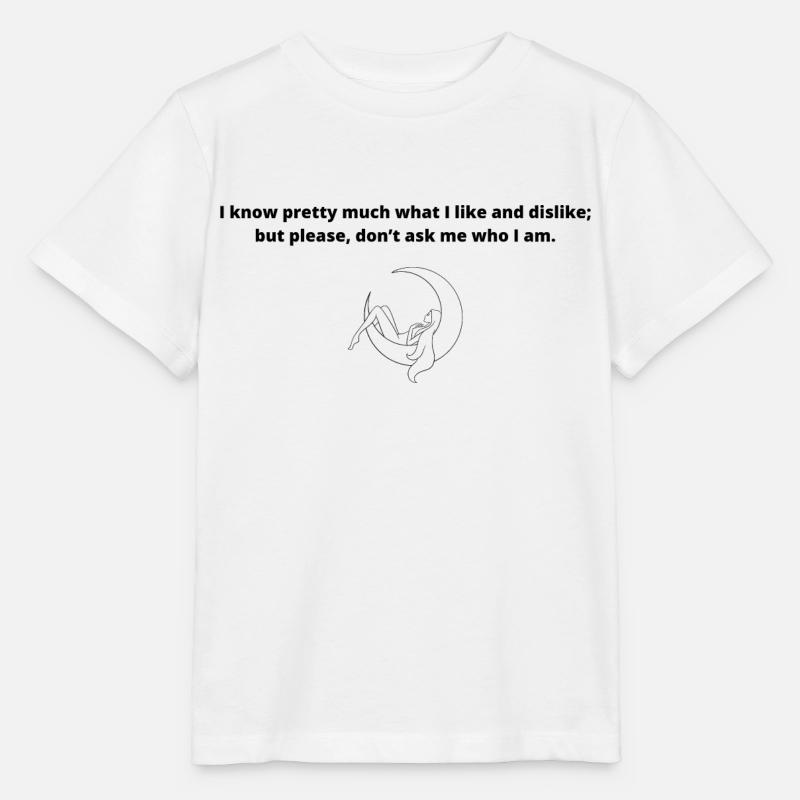 Sylvia Plath - Who I am - T-shirt bio MINI CREATOR Stanley/Stella Enfant - blanc