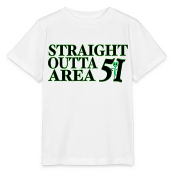 Zone Straight Outta 51 - T-shirt bio MINI CREATOR Stanley/Stella Enfant - blanc - Devant - Maike (125cm)