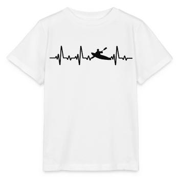 Kajak Kanu Herzschlag Kajakfahren Paddelboot - Stanley/Stella Kinder T-Shirt MINI CREATOR  - Weiß - Vorne - Maike (125cm)