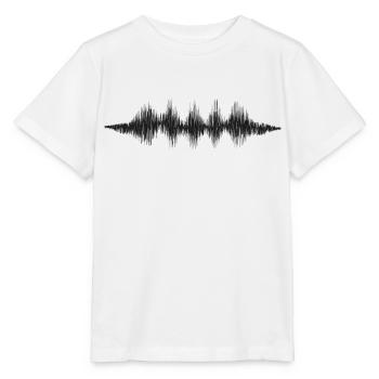 Onde audio musicale / onde sonore / fréquence audio - T-shirt bio MINI CREATOR Stanley/Stella Enfant - blanc - Devant - Maike (125cm)