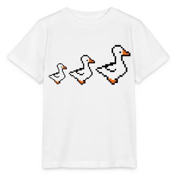 pixel enten - Stanley/Stella Kinder T-Shirt MINI CREATOR  - Weiß - Vorne - Maike (125cm)