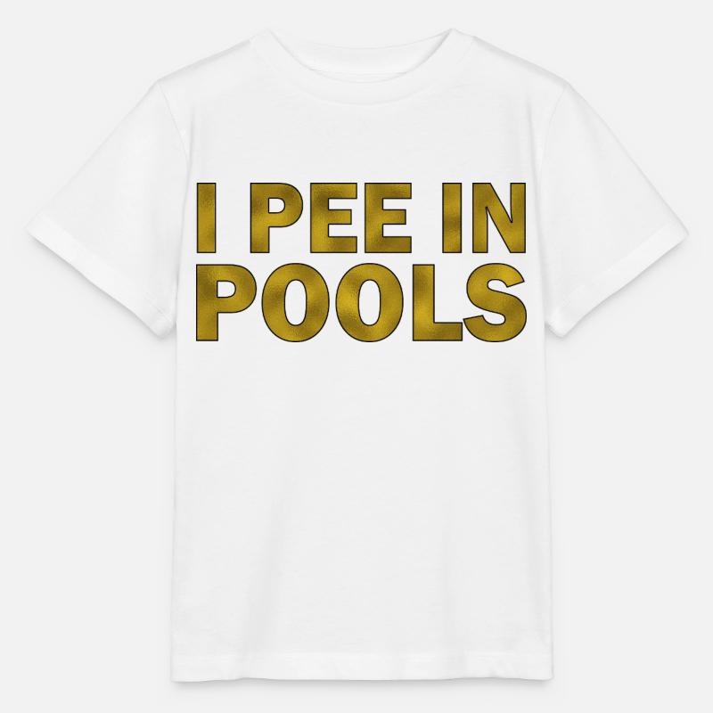 I pee in pools - Stanley/Stella Kinder T-Shirt MINI CREATOR  - Weiß