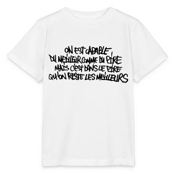Pire comme du meilleur - T-shirt bio MINI CREATOR Stanley/Stella Enfant - blanc - Devant - Maike (125cm)