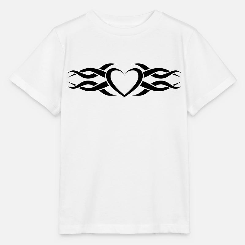 Coeur tribal - T-shirt bio MINI CREATOR Stanley/Stella Enfant - blanc