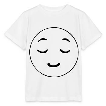 Emoji détendu croquis noir - T-shirt bio MINI CREATOR Stanley/Stella Enfant - blanc - Devant - Maike (125cm)