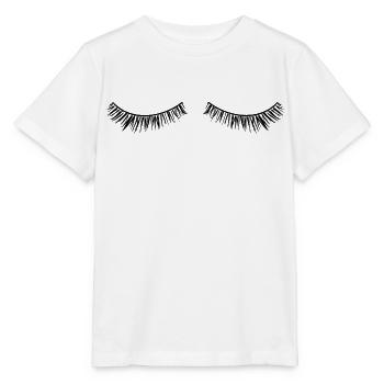 Wimpern Design Geschenk Frauen - Stanley/Stella Kinder T-Shirt MINI CREATOR  - Weiß - Vorne - Maike (125cm)