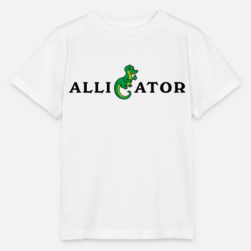 Funny alligator - Stanley/Stella MINI CREATOR Kids’ T-Shirt - white