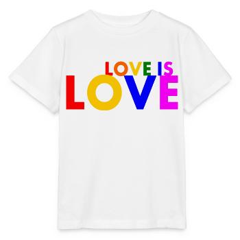 Love is love - T-shirt bio MINI CREATOR Stanley/Stella Enfant - blanc - Devant - Maike (125cm)