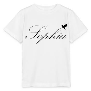 Sophia beau nom Noir - T-shirt bio MINI CREATOR Stanley/Stella Enfant - blanc - Devant - Maike (125cm)