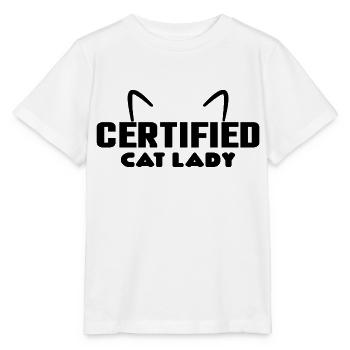 Certified Cat Lady - Stanley/Stella Kinder T-Shirt MINI CREATOR  - Weiß - Vorne - Maike (125cm)