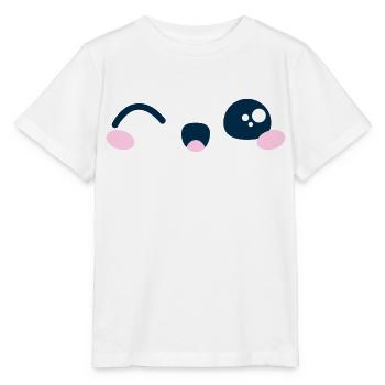 Kawaii Mignon clin d'oeil idée cadeau tshirt sweat - T-shirt bio MINI CREATOR Stanley/Stella Enfant - blanc - Devant - Maike (125cm)