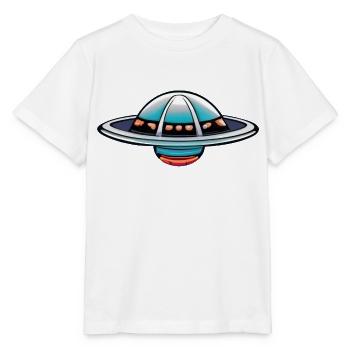Fliegende Untertasse - Stanley/Stella Kinder T-Shirt MINI CREATOR  - Weiß - Vorne - Maike (125cm)