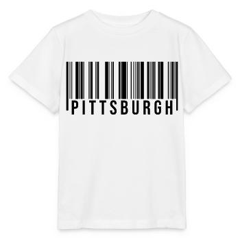 Pittsburgh Barcode - Stanley/Stella Kinder T-Shirt MINI CREATOR  - Weiß - Vorne - Maike (125cm)