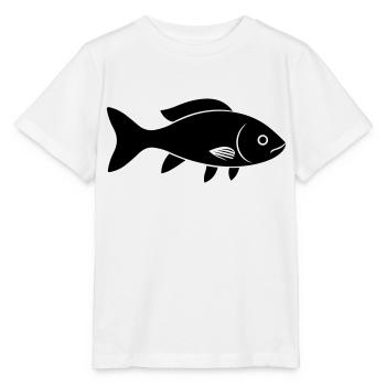 Poisson petite carpe - T-shirt bio MINI CREATOR Stanley/Stella Enfant - blanc - Devant - Maike (125cm)