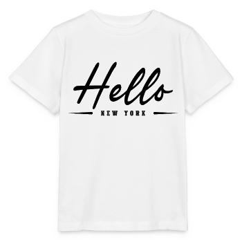 Hello New York - T-shirt bio MINI CREATOR Stanley/Stella Enfant - blanc - Devant - Maike (125cm)