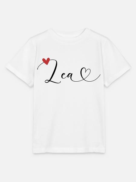 Lea Name Vorname Kalligrafieherz - Stanley/Stella Kinder T-Shirt MINI CREATOR  - Weiß