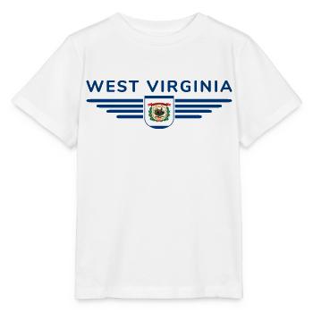 West Virginia Fan Shirt – Nature & Pride - Stanley/Stella MINI CREATOR Kids’ T-Shirt - white - Front - Maike (125cm)