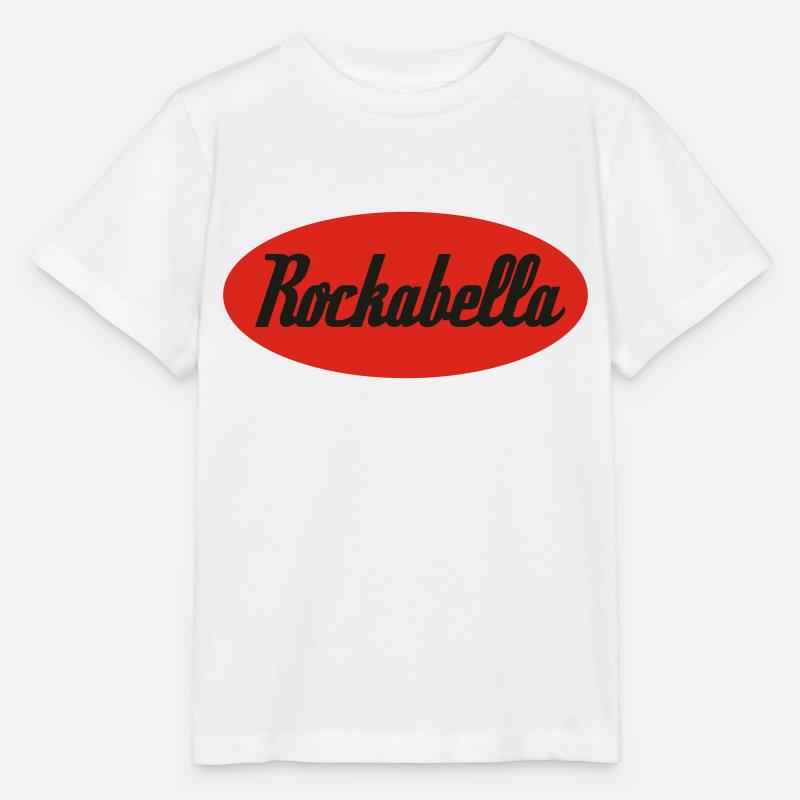 Rockabella Rockabilly Psychobilly Rock and Roll - T-shirt bio MINI CREATOR Stanley/Stella Enfant - blanc