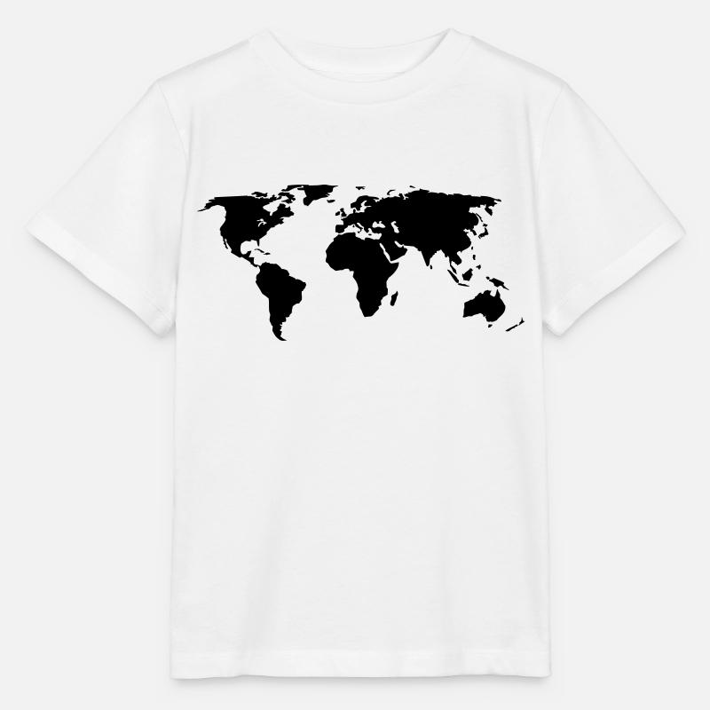 world map - Stanley/Stella MINI CREATOR Kids’ T-Shirt - white
