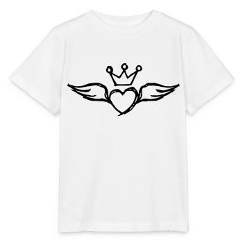 Cœur battant (Coeur et ailes) 01 - T-shirt bio MINI CREATOR Stanley/Stella Enfant - blanc - Devant - Maike (125cm)