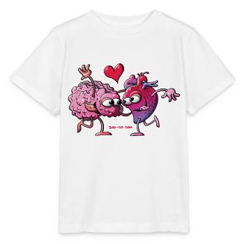 Cœur et cerveau : une eternelle histoire d'amour - T-shirt bio MINI CREATOR Stanley/Stella Enfant - blanc - Devant - Maike (125cm)