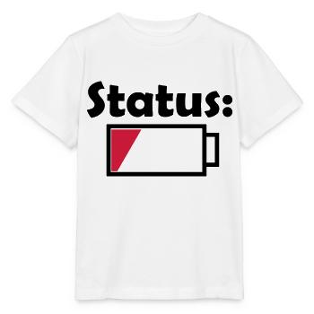 Akku Status leer - Stanley/Stella Kinder T-Shirt MINI CREATOR  - Weiß - Vorne - Maike (125cm)