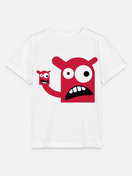 Ein Monster mit einer Monster-Puppe - Stanley/Stella Kinder T-Shirt MINI CREATOR  - Weiß