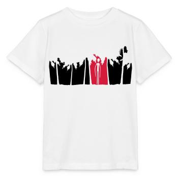 paumes vacances île extraterrestre noir homme long bras - T-shirt bio MINI CREATOR Stanley/Stella Enfant - blanc - Devant - Maike (125cm)