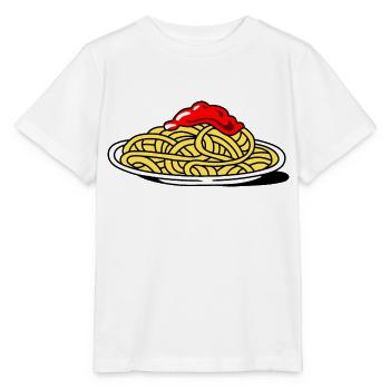 Spaghetti mit Tomaten - Stanley/Stella Kinder T-Shirt MINI CREATOR  - Weiß - Vorne - Maike (125cm)