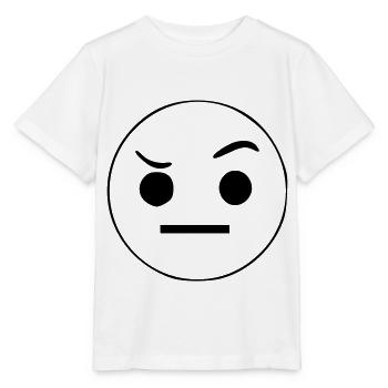 Emoji Skepticism Sketch Black - Stanley/Stella MINI CREATOR Kids’ T-Shirt - white - Front - Maike (125cm)