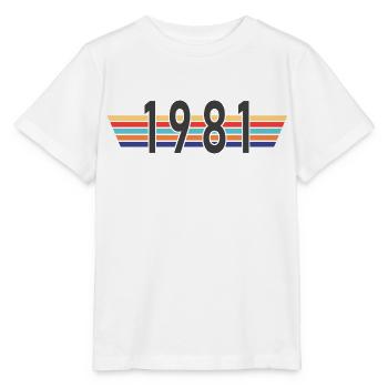 Ich bin aus dem Jahr 1981 - Jahr 1981 - Stanley/Stella Kinder T-Shirt MINI CREATOR  - Weiß - Vorne - Maike (125cm)