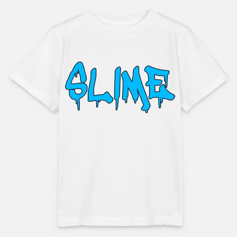 Slime Blau - Stanley/Stella Kinder T-Shirt MINI CREATOR  - Weiß