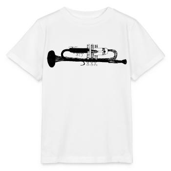 Trompette - T-shirt bio MINI CREATOR Stanley/Stella Enfant - blanc - Devant - Maike (125cm)